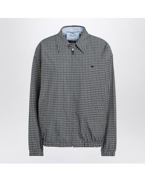 Prada Reversible Light Jacket With Check Pattern - Gray