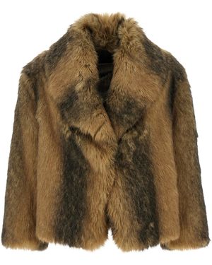 B&amp;B COUTURE 'Sherman' Faux Fur Coat - Brown