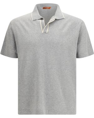 Cruna Knitted Polo Shirt - Gray