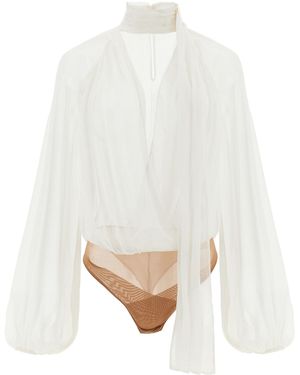 Elisabetta Franchi Body Crêponne - White