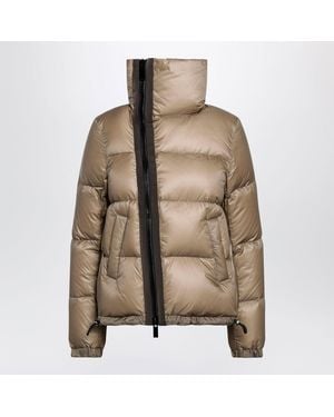 Sacai Down Jacket With Asymmetrical Zip - Brown