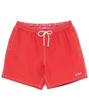 MC2 Saint Barth Swim Shorts With Back Flap Pocket - Red