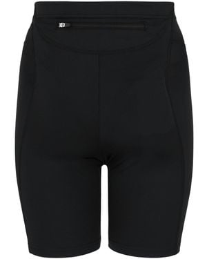 Balenciaga Logo Print Athletic Cycling Shorts - Black