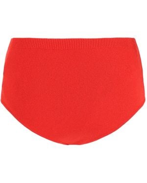 Ferragamo Ribbed Texture High-Waisted Knitted Coulottes - Red