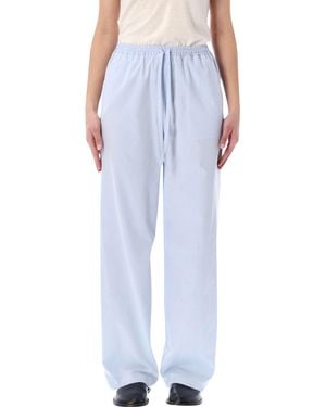 Loulou Kadala Paneled Satin Straight-Leg Pants - Blue