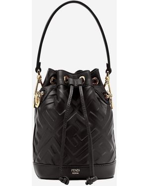 Fendi Mon Tresor Leather Bag - Black