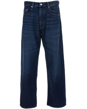 ICON DENIM 5-Pocket Jeans With Logo Patch - Blue
