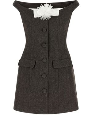 Self-Portrait Bardot Neckline Dress - Black