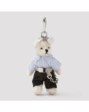 Prada Trick Orsetto Key Ring - White