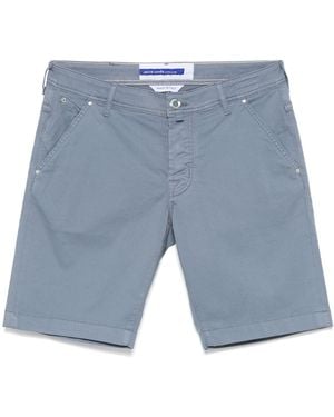 Jacob Cohen Cotton Lyocell Elastane Bermuda Shorts - Blue