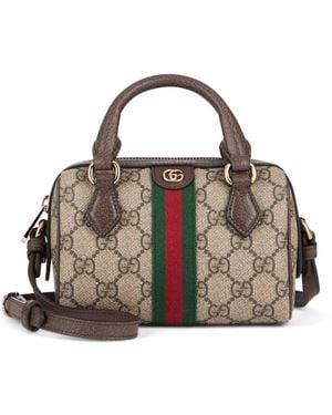 Gucci Handbag Ophidia Mini Printed Canvas - Brown