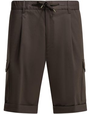 Herno Cotton Cargo Shorts - Gray