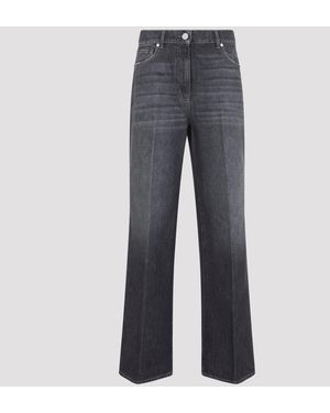 Peserico Wide-Leg Jeans - Blue