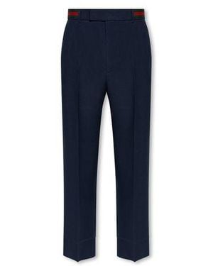 Gucci Canvas Blend Pants - Blue