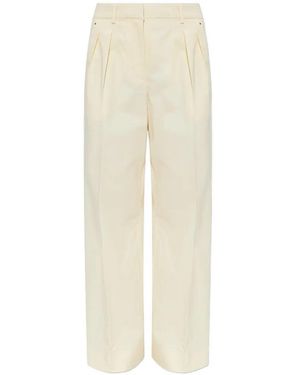 Moncler Natural Cotton Viscose Pants - White