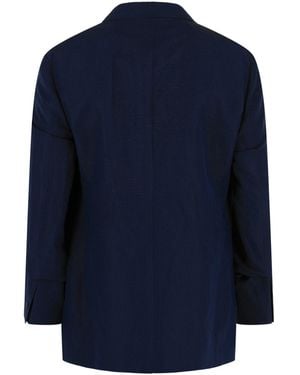 Givenchy Unconstructed Single-Breasted Jacket - Blue