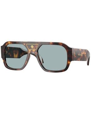 Versace Sunglasses Square Full Rim, Havana Frame And Lens Ve4508U553780 - Gray