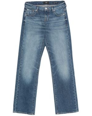 Seven7 Low Straight Denim Jeans - Blue