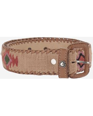 Waitz Design Belt Amazonia Leather And Fabric - Brown