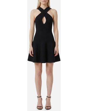 Alaïa Cross-Front Knit Mini Dress - Black