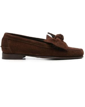 Hereu Corbati Suede Leather Loafers - Brown
