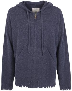 Uma Wang "Plain Ws" Hooded Top - Blue