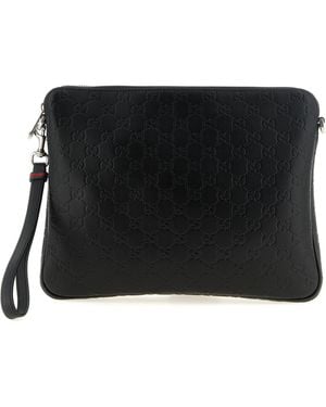 Gucci 'Gg Emblem' Medium Shoulder Bag - Black