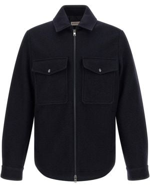 Moncler Wool Overshirt - Blue
