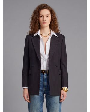 Saint Laurent Double-Breasted Jacket - Gray