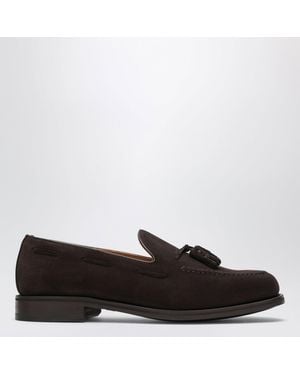 BERWICK 1707 Suede Loafers With Tassels - Black