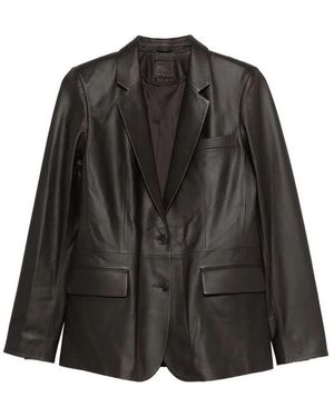 Desa Leather Classic Blazer - Black