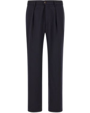 Incotex Formal Pants With Pleats - Blue