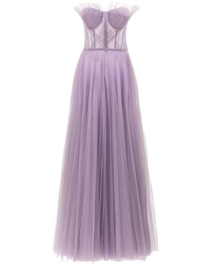 19:13 Dresscode Long Tulle Dress Dresses - Purple