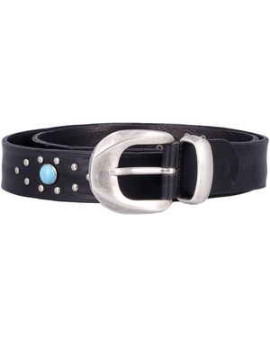 Mancini 1979 Alfred Leather Belt - Black