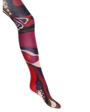 PUCCI Emilio Patterned Printed Tights - Red