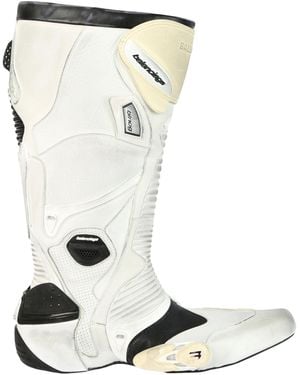 Balenciaga Distressed Biker Boots - White