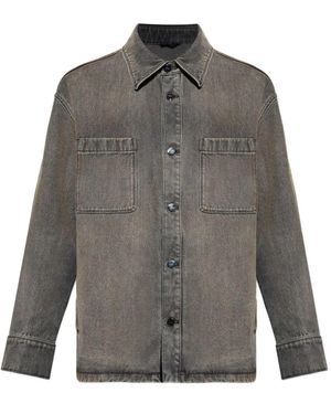 Fendi Patch-Pocket Denim Jacket - Gray