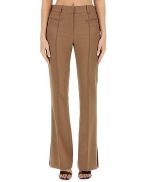 Helmut Lang Slim Fit Boot Cut Pants - Brown