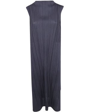 Pleats Please Issey Miyake "Mellow Pleats" Dress - Blue