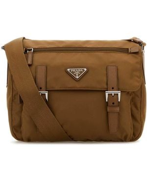 Prada Re-Nylon Mini Crossbody Handbag 27Cm - Brown