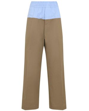 Dries Van Noten Regular & Straight Leg Nude & Neutrals - Gray
