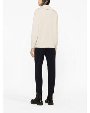Brunello Cucinelli Marble Wool Knit Sweater - White
