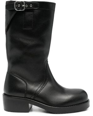Dries Van Noten Stivali Biker - Black