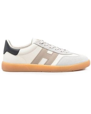 Hogan Cool Smooth And Suede Leather Sneakers - White