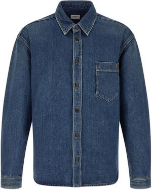Saint Laurent 'Cassandre' Denim Shirt - Blue