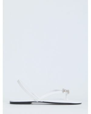 Celine Biki Slider Sandals - White