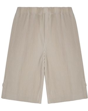 Issey Miyake Pleated Shorts - Gray