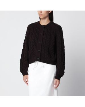 Lisa Yang Cableknit Cashmere Cardigan - Black