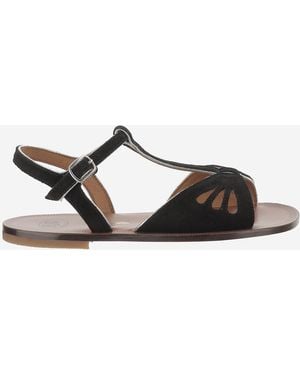 Pepe Jeans Leather Cage Sandals - Black