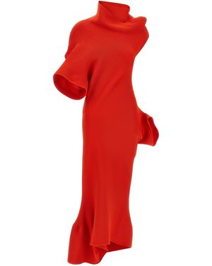 Issey Miyake 'Life Form' Dress - Red